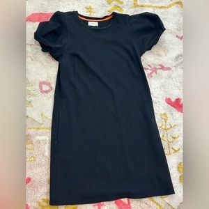 Black Mini Dress With Puffy Sleeves